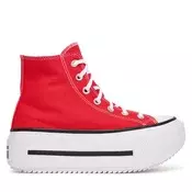 Modne superge Converse Chuck Taylor All Star Lift Double Stack A15542C Rdeča