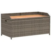 Vidaxl Klop s prostorom za shranjevanje siva 100x50x52 cm