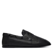 Nizki čevlji Calvin Klein Ess Boatshoe Lth HW0HW03116 Črna