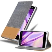Cadorabo CADORABO Ohišje, združljiv z Nokia v svetlo sivo rjavi barvi - zaščitni pokrov z magnetnim zapiranjem, stoječo funkcijo in režo za kartico, (20568983)