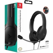 PDP žične stereo slušalke LVL40 črne barve za Nintendo Switch