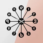 WALLXPERT Dekorativni metalni zidni sat Enzoclock S014 black