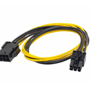 Akyga AK-CA-46 adapter podaljšek, PCI-E 6 pin (m in ž), 40 cm