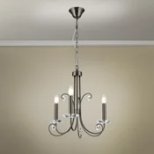 ORION Luster Ariane, boja nikla, O 50 cm, kristal, 3 žarulje. - Dnevni boravak/blagovaonica - nikal, naravno - Metal