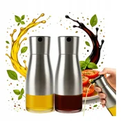 shumee 2x Dozirnik za olivni kis 320 ml steklenička s kovinskim pokrovčkom