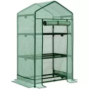 Homestar Mini rastlinjak 69x49x125 cm zelene barve