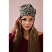 Kesi Cap with fleece Roksana K209 gray+purple