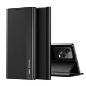 HURTEL Sleep Case Pro etui za Xiaomi Redmi Note 12 5G/Poco X5 5G s preklopnim stojalom, črn