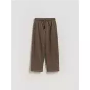 Reserved - Wide leg pantalone s visokim sadržajem pamuka