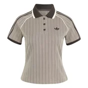 ADIDAS ORIGINALS Majica TWEED POLO kremna/čokolada