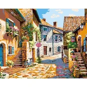 Norimpex - Puzzle Diamantova slika: Kamnita ulica v Italiji 30x40cm - 1 - 39 kosov