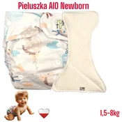 shumee Baloni iz mikroflisa za plenice AIO NEWBORN za večkratno uporabo v barvi mete