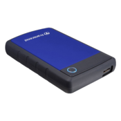 Transcend 2TB StoreJet 25H3B SLIM, 2,5", USB 3.0 (3.1 Gen 1), zunanji disk proti udarcem, tanek profil, črna/modra