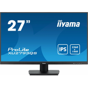 iiyama ProLite XU2793QS-B6 računalniški monitor 68,6 cm (27) 2560 x 1440 slikovnih pik 2K Ultra HD LED Črna