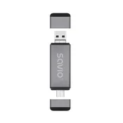SAVIO Čitalnik kartic 3v1: USB-C, USB-A, Micro USB