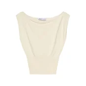 Bershka Top z naramnicami ecru