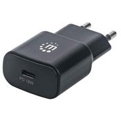 Kućni punjač MANHATTAN 18W, USB-C PD, crni