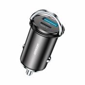 Joyroom mini dvojna vrata USB Type C / USB 20 W 5 A avtopolnilec Power Delivery Quick Charge 3.0 AFC SCP