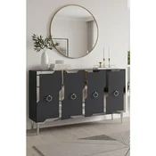 Hanah Home komoda Seza 120, 120 cm, antracit / srebrna