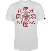 011Shop Muška majica kratkih rukava Icxc Nika Nemanjicki orao, Bela