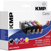 KMP Tiskalniška kartuša, kombinirano pakiranje   KMP C89V nadomešča Canon PGI-550, PGI-550XL,