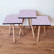 Hanah Home Set klub stocica 3Shp295, 3 komada, Šarena