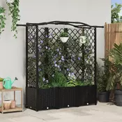 Povišeni krevet s mrežom i krovom Crna 163 x 40 x 141 cm PP