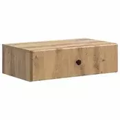 vidaXL Stenska stranska miza Artisan hrast 59 x 34,5 x 17 cm