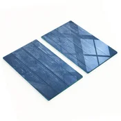 shumee Komplet dveh dekorativnih steklenih kuhinjskih desk iz lesa 2x30x52 cm