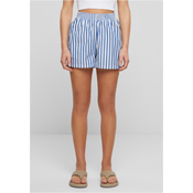Womens striped shorts white/blue