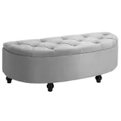 Homestar Shranjevalna klop 120x46x42 cm siva