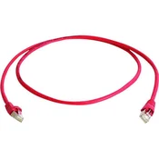 Telegärtner RJ45 omrežni priključni kabel CAT 6A S/FTP 50 m rdeče barve z zaščito pred gorenjem, brez halogena Telegärtner