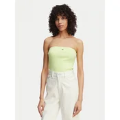 Tommy Jeans Top DW0DW22263 Svetlo zelena Slim Fit