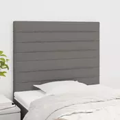 Uzglavlje tamno sivo 80x5x118/128 cm tkanina