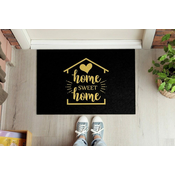 tulup.si Predpražnik s potiskom Home sweet home Črno ozadje 150x100 cm