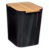 shumee 5L Natureo ČRNI KOŠ ZA SMETI bambus boho