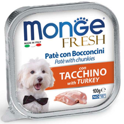 Monge Pašteta za pse sa komadićima mesa Fresh Pate, 100 g - ćuretina