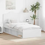 vidaXL vidaXL Konstrukcija postelje Bela 90 x 190 cm Masivno borovo les, (5000102207)