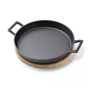 Mondex Servirna posoda lito železo LUXE Mini 20x20x4 cm črna mat 1 kos, (5000212433)