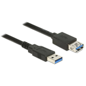 Delock Produžni kabel USB 3.0 Tipa-A muški > USB 3.0 Tipa-A ženski 1,5 m crni