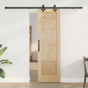 vidaXL Drsna vrata ORKDAL Naravna 61 x 198,5 cm Trdna borovina