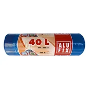 Vreče za smeti, zložljive, 40 l, 15 kosov, 60x60 cm, 20 µ, ALUFIX, modre, 15 kosov