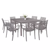 Alina 8+1 set vrtnega pohištva cappuccino