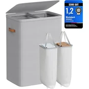 SONGMICS koš za perilo 170 L, 56 × 40 × 75 cm, siva
