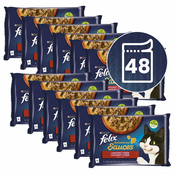 Vrečke FELIX Sensations Sauces, okusen izbor hran v omaki 48x85 g