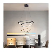 Brilagi-LED prigušiva luster na sajli TWISTER LED/48W/230V O 50 cm crna + daljinski upravljac