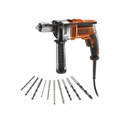 Black & Decker BDOD800KA udarni vrtalnik + 10 dodatkov, 800 W