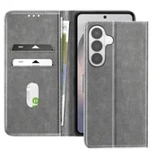 AVIZAR Chesterfield preklopna torbica za Galaxy S26 Plus s stojalom, Siva, (5000274704)