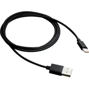 Canyon CNE-USBC1B, 1m kabel USB-C / USB 2.0, 5V, 1A, premer 3,5mm, PVC, črn