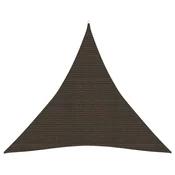 shumee vidaXL Senčno jadro, 160 g/m2, rjavo, 4x4x4 m, HDPE